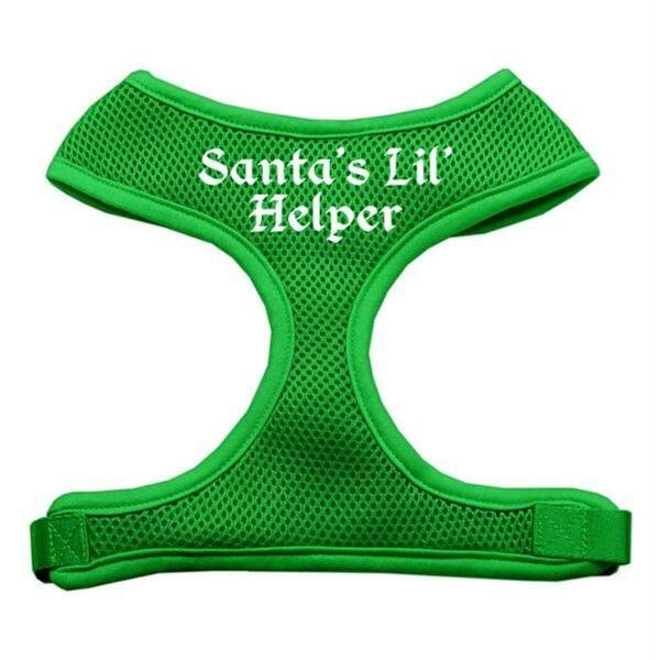 Santas Lil Helper Screen Print Soft Mesh Harness Emerald Green Extra Large, Mirage Pet Products, Mfr#: 70-21 XLEG